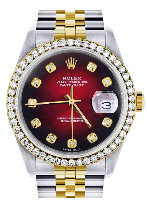 mens rolex datejust 36mm red dial